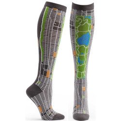 NYC Map Knee High Sock