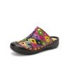 Socofy Genuine Leather Handmade Soft Comfy Beach Vacation Retro Ethnic Colorblock Hollow Outdoor Slippers