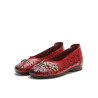 Socofy Genuine Leather Handmade Retro Ethnic Soft Comfy Breathable Hollow Floral Flat Shoes