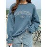 Letters Print Drop Shoulder Long Sleeve Casual Sweatshirt