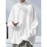 Mens Japan Solid Long Sleeve Casual T-shirt