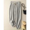 Elastic Waist Drawstring Pocket Casual Women Sweatpants