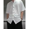 Mens Pinstripe Button Short Sleeve Shirts