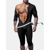 Mens Sexy Solid Color Half Sleeve Jumpsuit