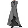 Waterfall Front Irregular Plus Size Long Sleeve Plus Size Hoodie Dress