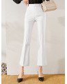 Solid Pocket Tailored Pants For Women