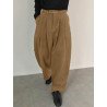 Men Casual Solid Color Wide-leg Pants