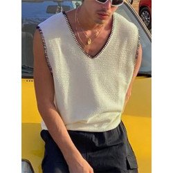 Mens V-Neck Sleeveless Tank Top