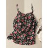 Women Allover Ditsy Floral Print Spaghetti Strap Cami