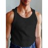 Mens Solid Color Casual Skinny Sleeveless Tank