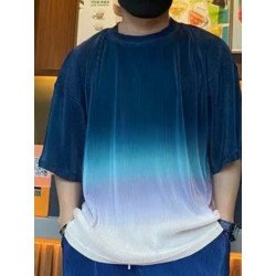 Mens Tie Dye Gradient Half Sleeve T-Shirt