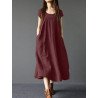 Women Lace Splice Crew Neck Short Sleeve Casual Dress