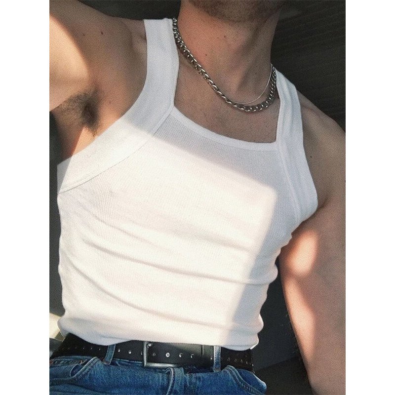 Mens Pure Color Casual Vest