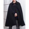 Men's Lapel Loose Mid-length Cloak Overcoat