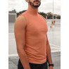 Mens Pinstripe High Neck Tight Sleeveless Vest