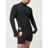 Mens Cutout High Neck Long Sleeve Boxer Jumpsuit
