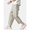 Mens Oriental Cotton Linen Ankle-Length Pants