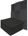 12PCS Black Soundproofing Foam Acoustic Wall Panel Sound insulation Foam Studio Wall Tiles