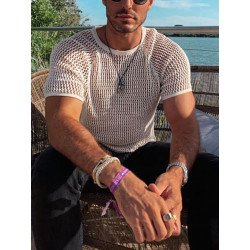 Men's Sexy Hollow Mesh Short-sleeved T-Shirts