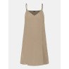 Solid Spaghetti Strap Casual Dress For Women