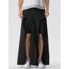 Mens Solid Layered Split Design Wide Leg Pants