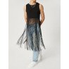 Mens Fringe Hem Crop Vest