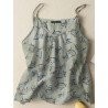 Women Allover Plant Print Vacation Spaghetti Strap Cami