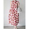 Women Allover Floral Print Crew Neck Sleeveless Dress