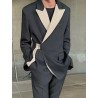Mens Irregular Patchwork Casual Long-sleeved Blazer