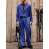 Mens Swirl Print Blazer 2 Pieces Outfits