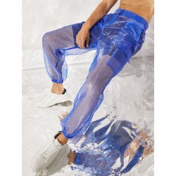 Men's Sexy See Through Mesh Pocket Pants