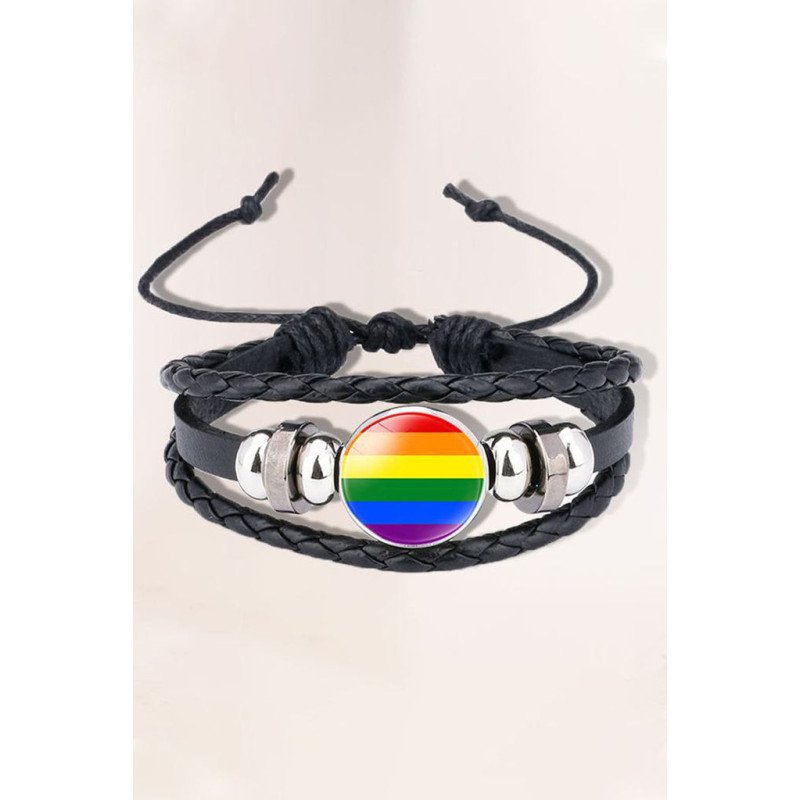 Pride Bracelet LGBTQ Accessories Heart Rainbow Bracelets for Men Women