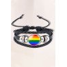 Pride Bracelet LGBTQ Accessories Heart Rainbow Bracelets for Men Women