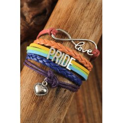 Unisex Rainbow Bracelet Pride Heart Handmade Accessories LGBTQ Gifts