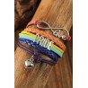 Unisex Rainbow Bracelet Pride Heart Handmade Accessories LGBTQ Gifts