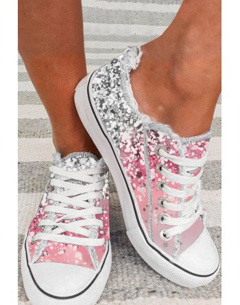 Bleached Spots Canvas Sneakers Low Top Casual Walking Shoes