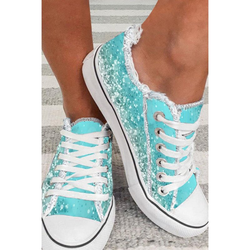 Women's Print Canvas Shoes Low Top Slip on Walking Shoes