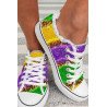 Women's Canvas Shoes Mardi Gras Daily Flats Leopard Sneaker