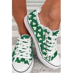 St. Patrick's Day Clover Shamrock Canvas Sneaker Casual Shoes