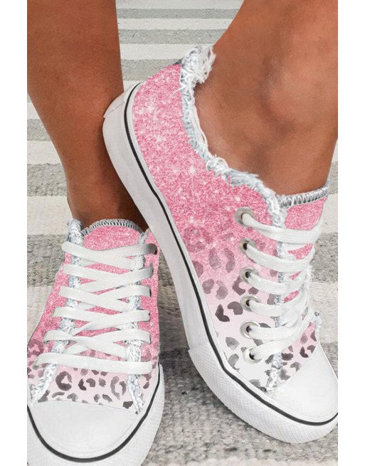 Lace Up Sneakers Plaid Print Women Canvas Walking Shoe