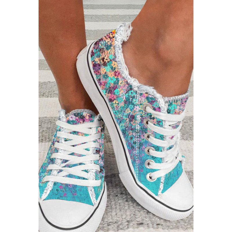 Women's Canvas Shoes Floral Print Fashion Sneakers Low Top Casual Shoes