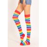 Rainbow Stripes Knee High Socks Pride Long Thigh Socks for Women