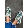 Women  s Lace Up Loafers Print Slip On Flat Shoes