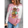 Easter Print Bunny Graphic Crew Neck Sweatshirt Pullover Tops