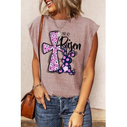 Casual Tank Top for Women Easter Rabbit Sleeveless T Shirt