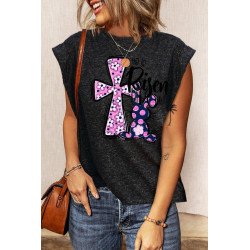 Casual Tank Top for Women Easter Rabbit Sleeveless T Shirt