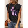 Casual Tank Top for Women Easter Rabbit Sleeveless T Shirt