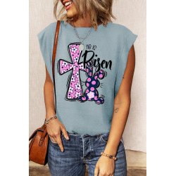 Casual Tank Top for Women Easter Rabbit Sleeveless T Shirt