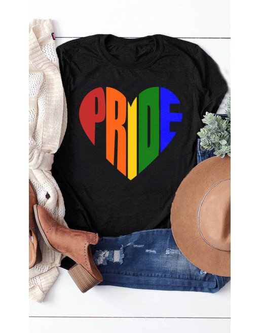 Pride Shirt Women Rainbow LGBT Gay Shirt Top Rainbow Casual Tshirt