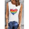 Heart Shaped Graphic Tank Tops for Womens Pride Loose Sleeveless Shirts